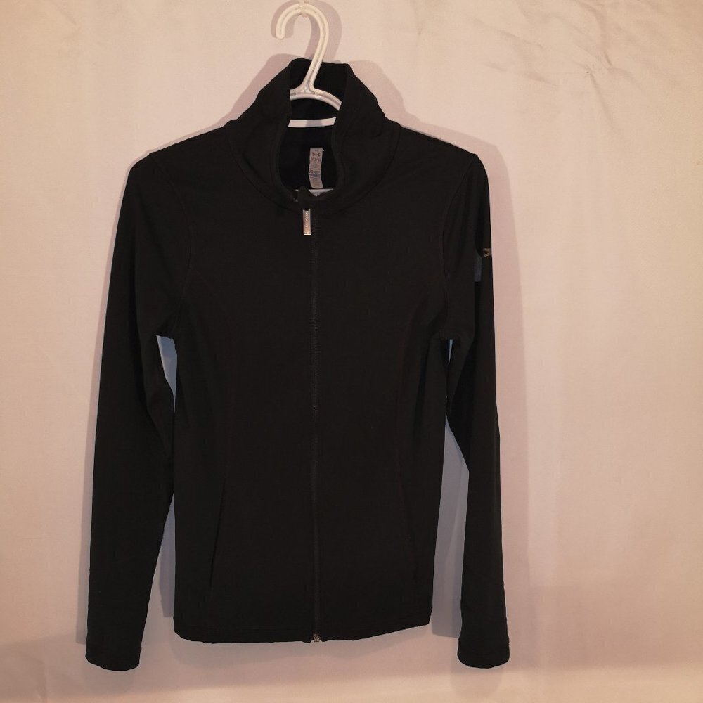 Under Armour Ladies Size Medium Black Full Zip Fitted Athletic Jacket